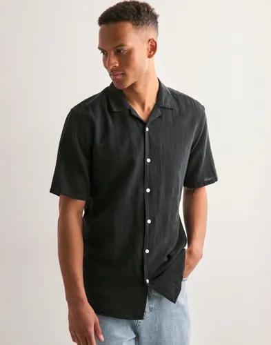 Only & Sons Onscaiden Life Ss Solid Resort Line Linneskjortor Svart 