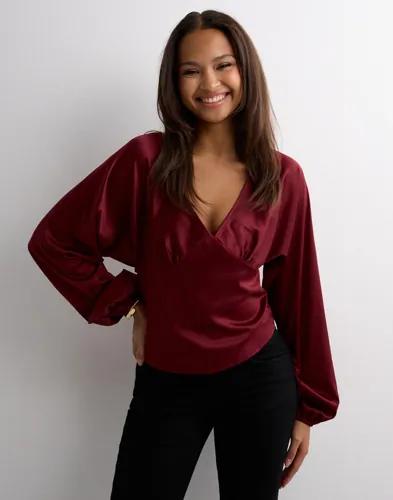 Nelly - Röd - Bow Detail Blouse 