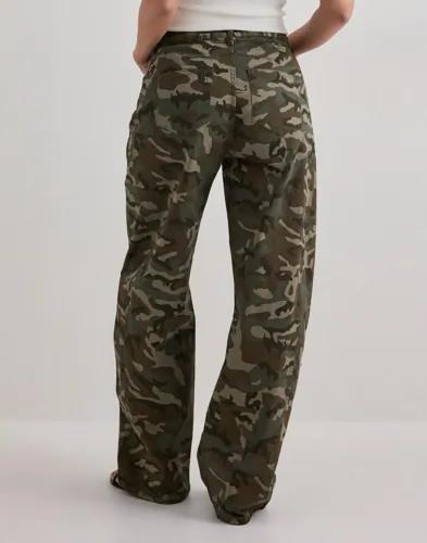 Pieces - Multi/Mönstrad - Pcmimmi Mw Tie Barrel Jeans Dnm D2D 