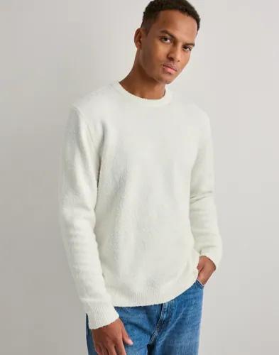 Brand Island Marcello Crew Neck Knit Stickade tröjor Vit 