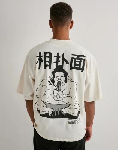 Woodbird WBBeam Sumo Tee T-shirts med tryck Vit 