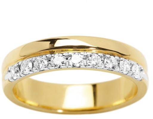 Diamantring i 18K guld, 18.5